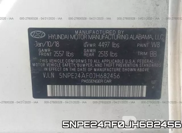5NPE24AF0JH682456 фото 10