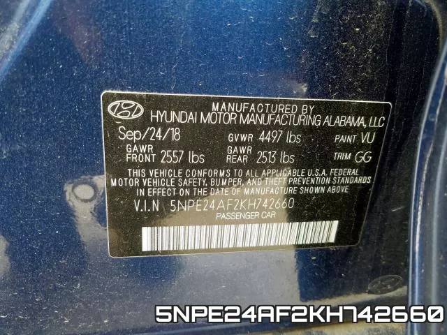 5NPE24AF2KH742660 фото 2