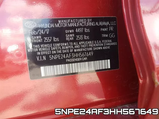 5NPE24AF3HH567649 фото 2