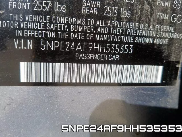 5NPE24AF9HH535353 фото 2