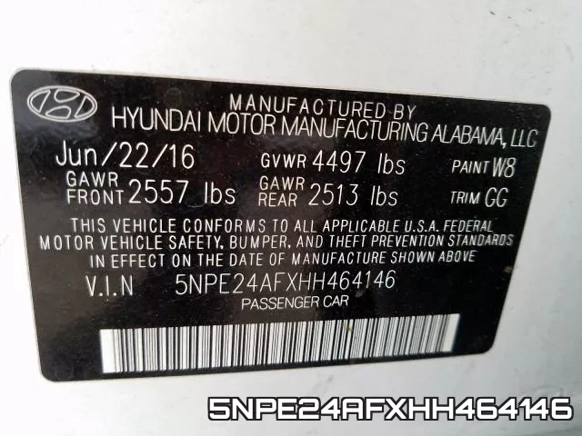 5NPE24AFXHH464146 фото 2