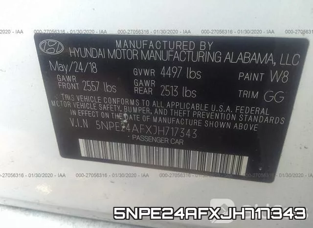 5NPE24AFXJH717343 фото 10