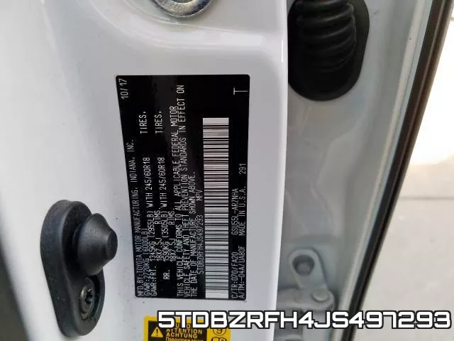 5TDBZRFH4JS497293 фото 2