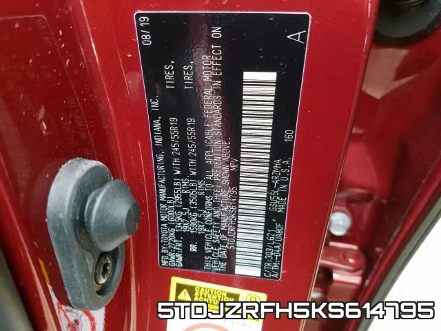 5TDJZRFH5KS614795 фото 2