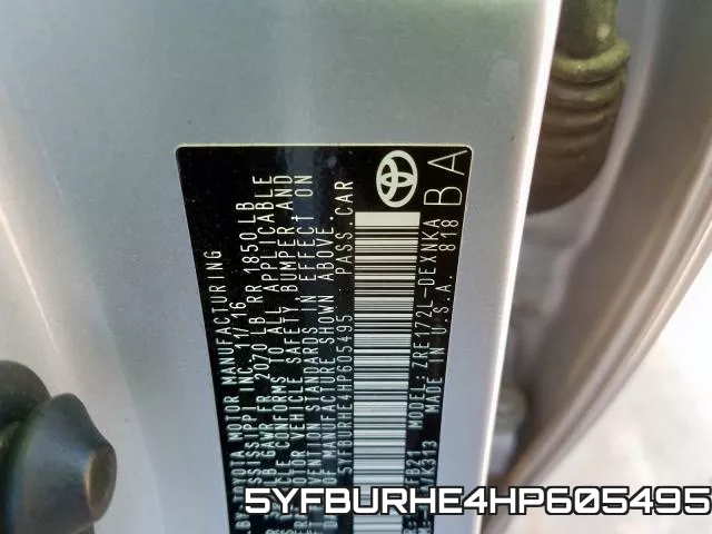 5YFBURHE4HP605495 фото 2