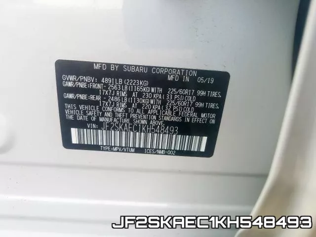 JF2SKAEC1KH548493 фото 2