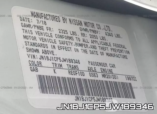 JN1BJ1CP5JW189346 фото 10