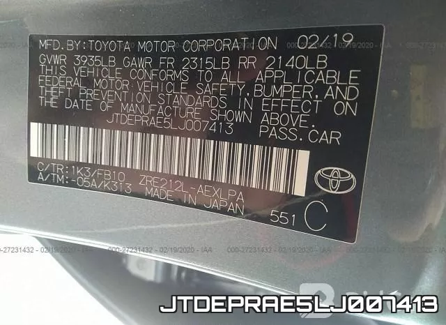 JTDEPRAE5LJ007413 фото 10