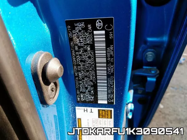 JTDKARFU1K3090541 фото 2