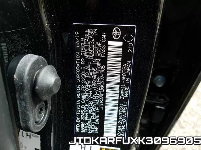 JTDKARFUXK3096905 фото 2