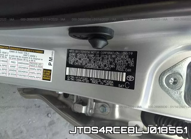 JTDS4RCE8LJ018561 фото 10