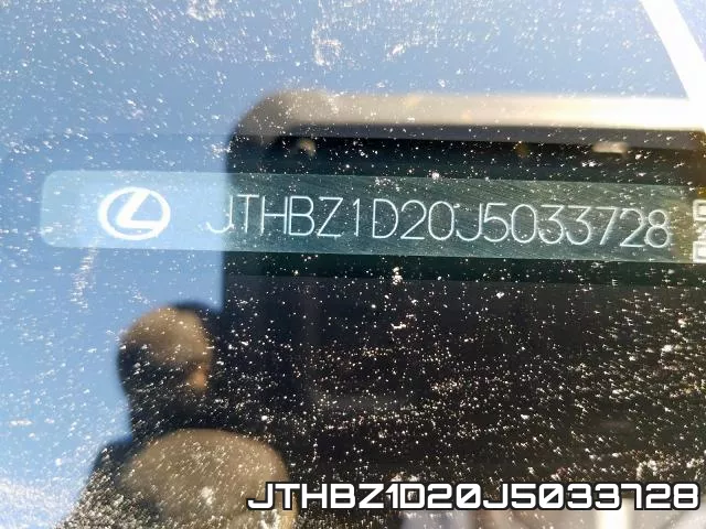 JTHBZ1D20J5033728 фото 2