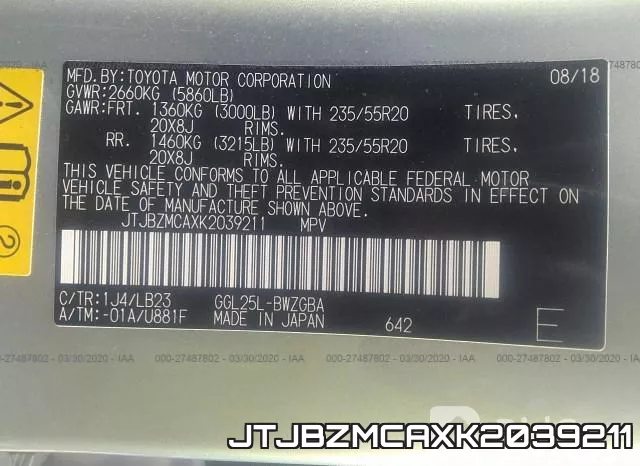 JTJBZMCAXK2039211 фото 10