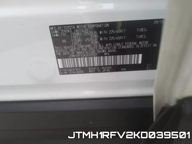 JTMH1RFV2KD039501 фото 2