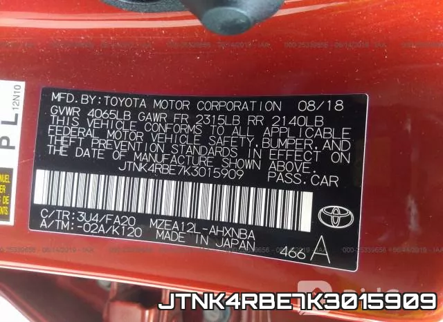 JTNK4RBE7K3015909 фото 10