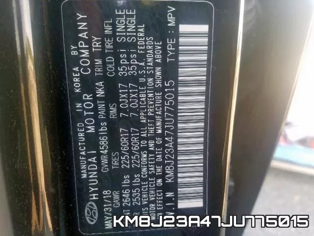 KM8J23A47JU775015 фото 2