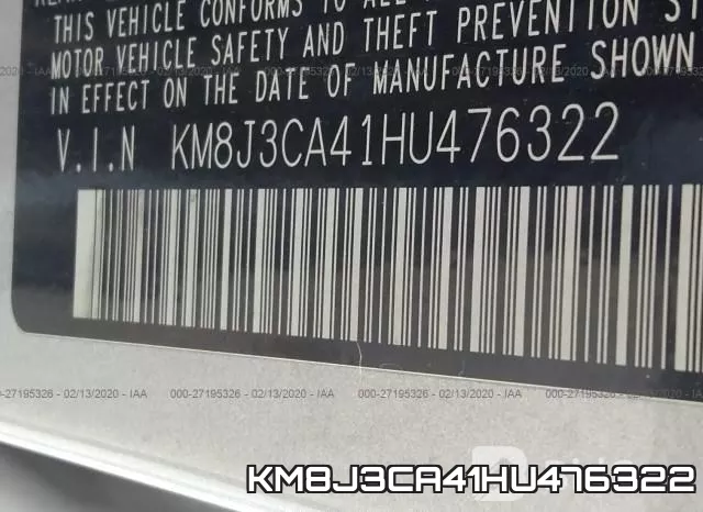 KM8J3CA41HU476322 фото 10