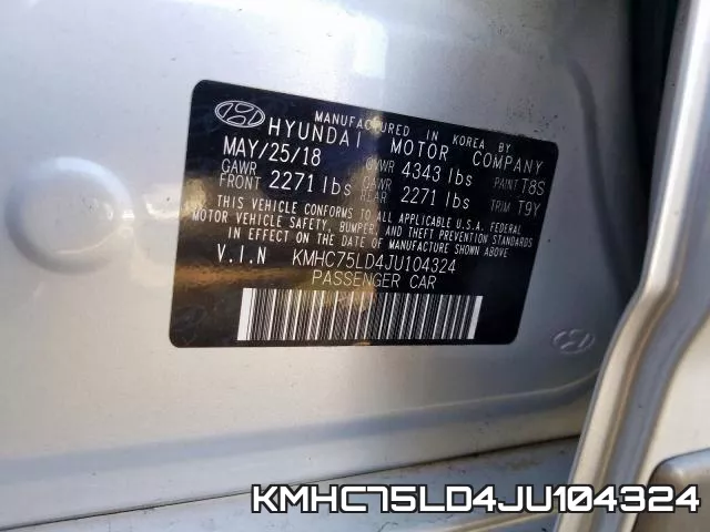 KMHC75LD4JU104324 фото 2