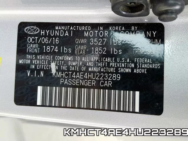 KMHCT4AE4HU223289 фото 2