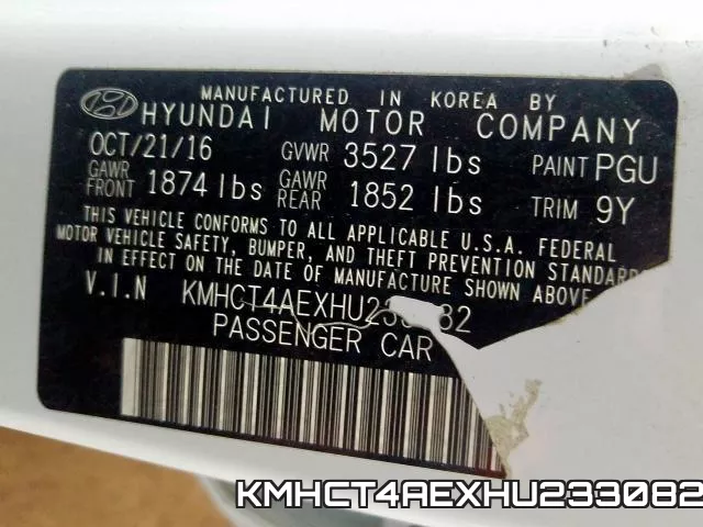 KMHCT4AEXHU233082 фото 2