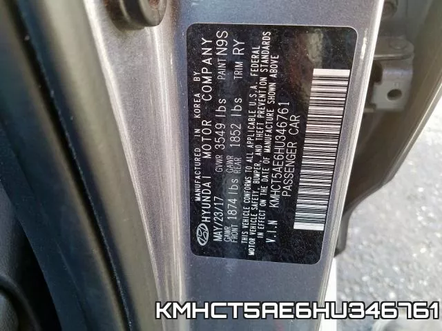 KMHCT5AE6HU346761 фото 2
