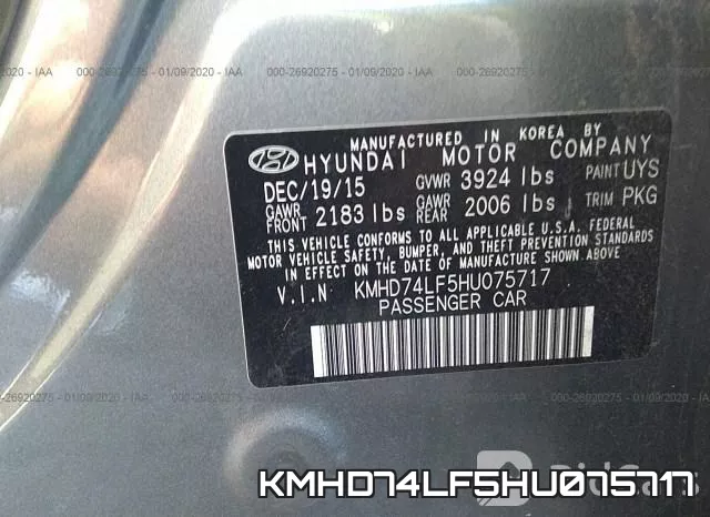 KMHD74LF5HU075717 фото 10