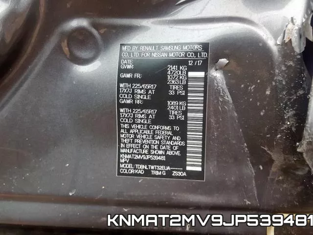 KNMAT2MV9JP539481 фото 2