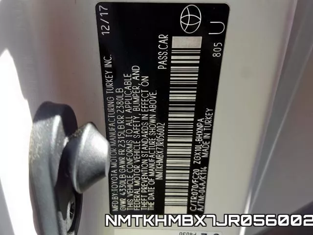 NMTKHMBX7JR056002 фото 2