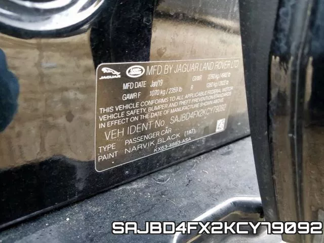 SAJBD4FX2KCY79092 фото 2