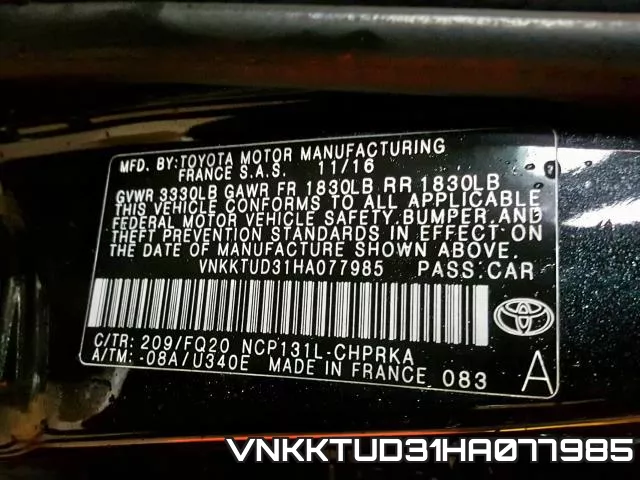 VNKKTUD31HA077985 фото 2