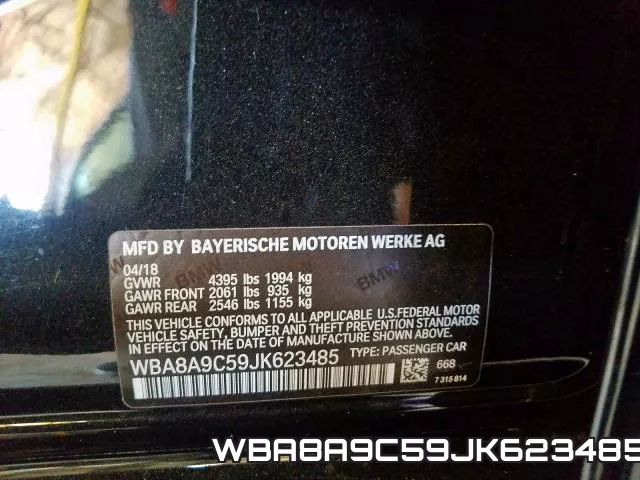 WBA8A9C59JK623485 фото 2