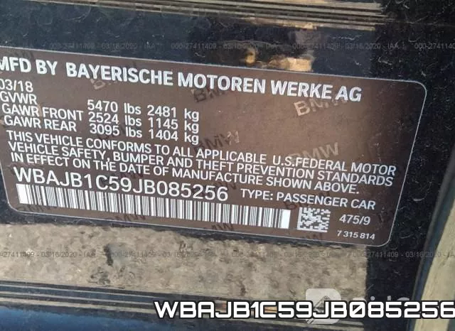 WBAJB1C59JB085256 фото 10