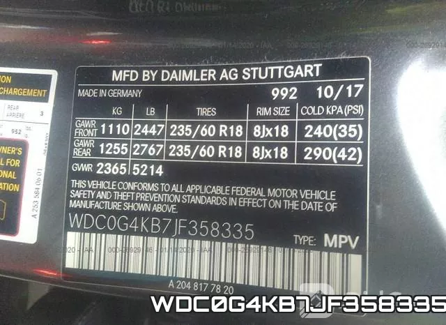 WDC0G4KB7JF358335 фото 10