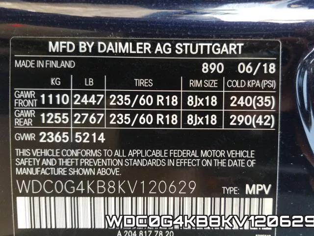 WDC0G4KB8KV120629 фото 2