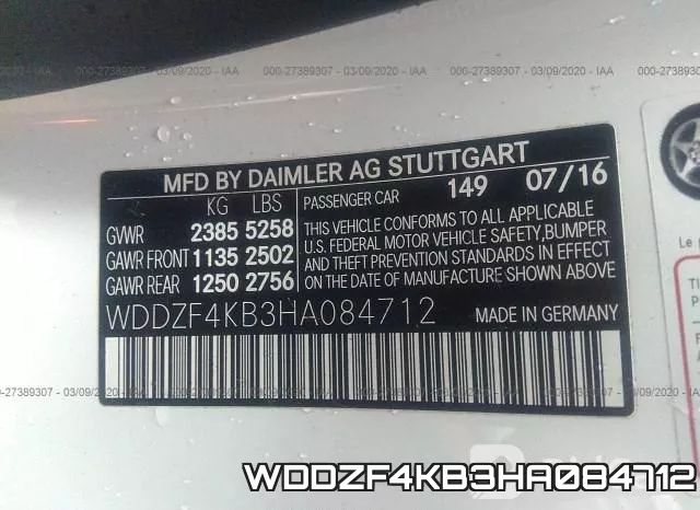 WDDZF4KB3HA084712 фото 10