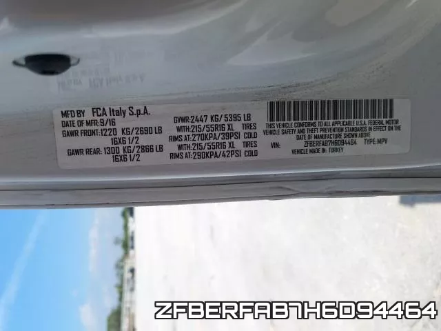 ZFBERFAB7H6D94464 фото 2