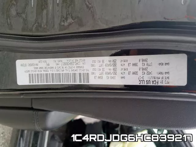 1C4RDJDG6HC839217 фото 2
