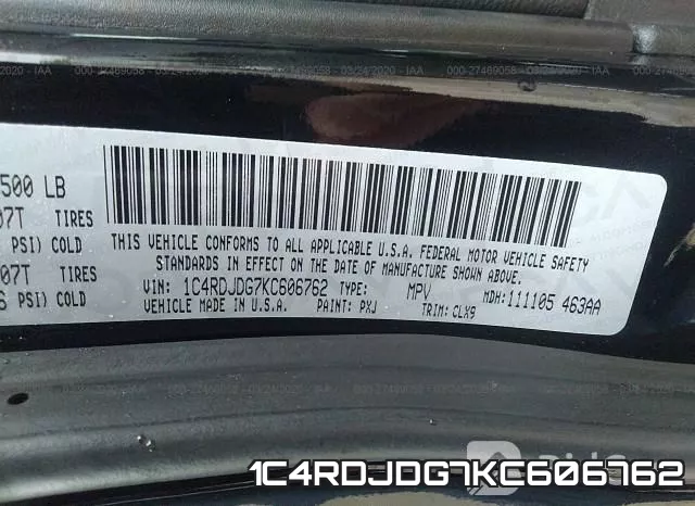 1C4RDJDG7KC606762 фото 10