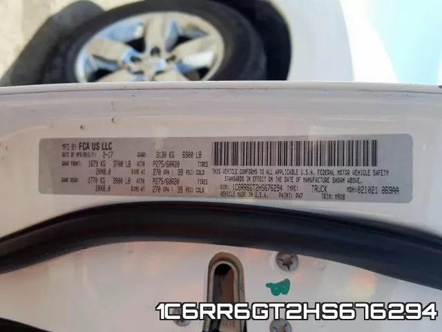 1C6RR6GT2HS676294 фото 2