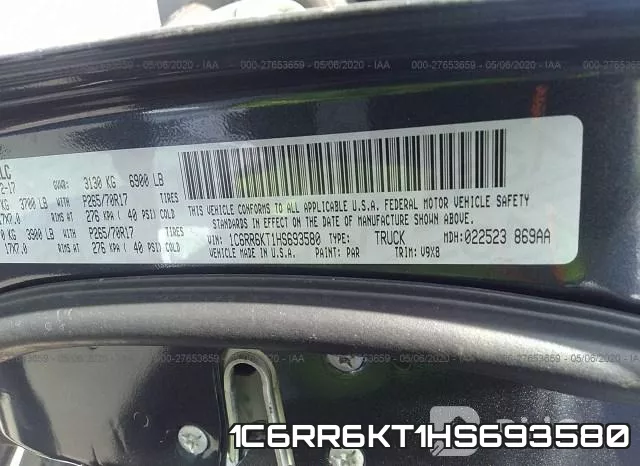1C6RR6KT1HS693580 фото 10