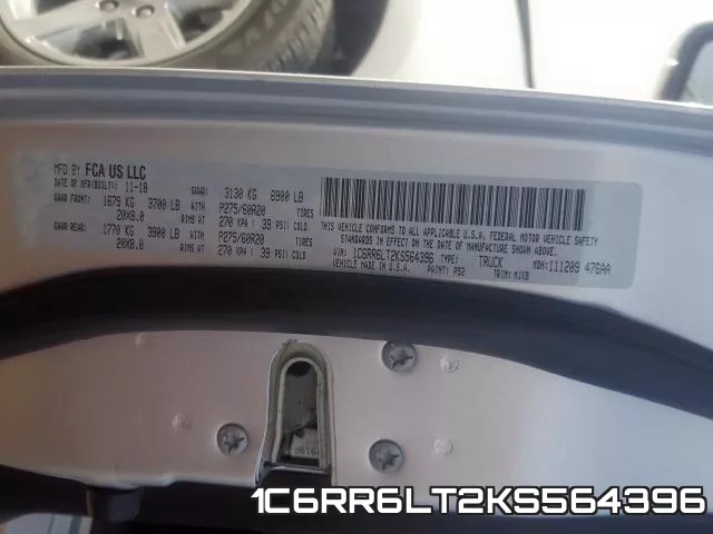 1C6RR6LT2KS564396 фото 2