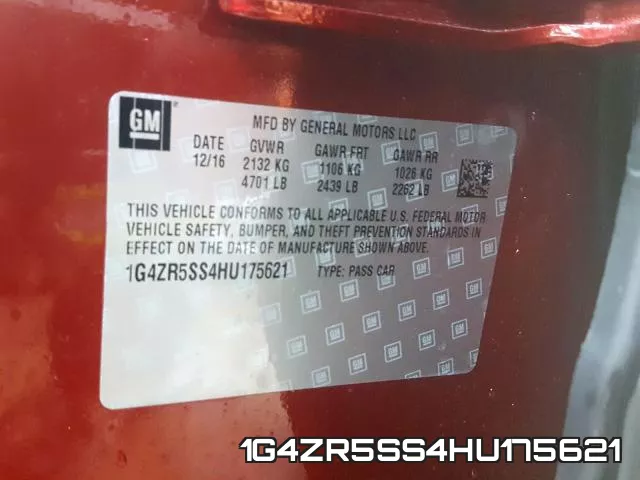 1G4ZR5SS4HU175621 фото 2