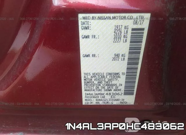 1N4AL3AP0HC483062 фото 10