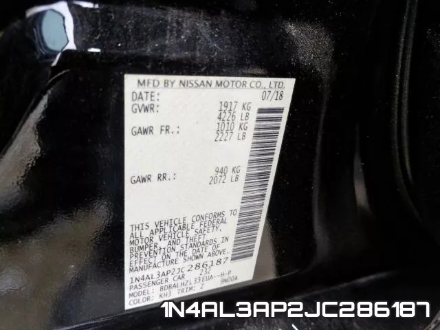 1N4AL3AP2JC286187 фото 2
