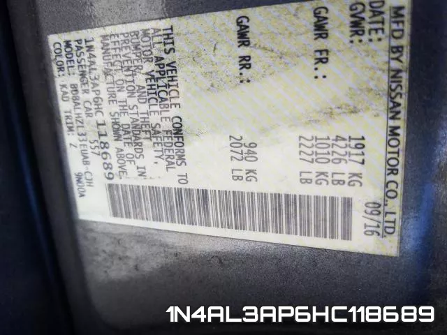 1N4AL3AP6HC118689 фото 2