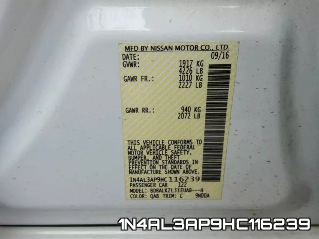 1N4AL3AP9HC116239 фото 2
