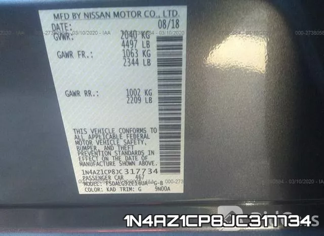 1N4AZ1CP8JC317734 фото 10