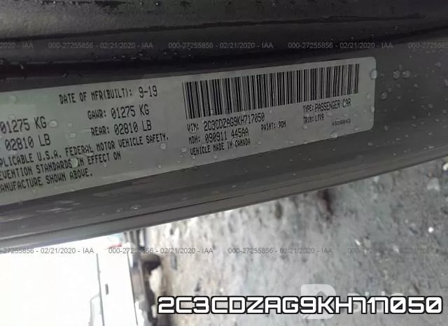 2C3CDZAG9KH717050 фото 10