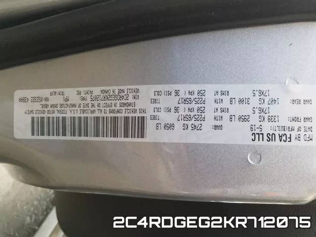 2C4RDGEG2KR712075 фото 2