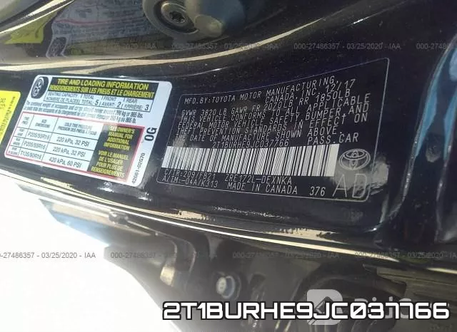 2T1BURHE9JC037766 фото 10